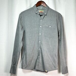 SLUDR Gray Button Down Shirt Men’s Medium Chambray Casual Long Sleeve